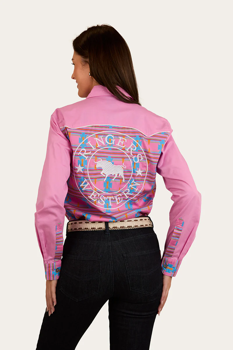 Burdekin Womens Limited Edition Full Button Work Shirt - Pastel Pink