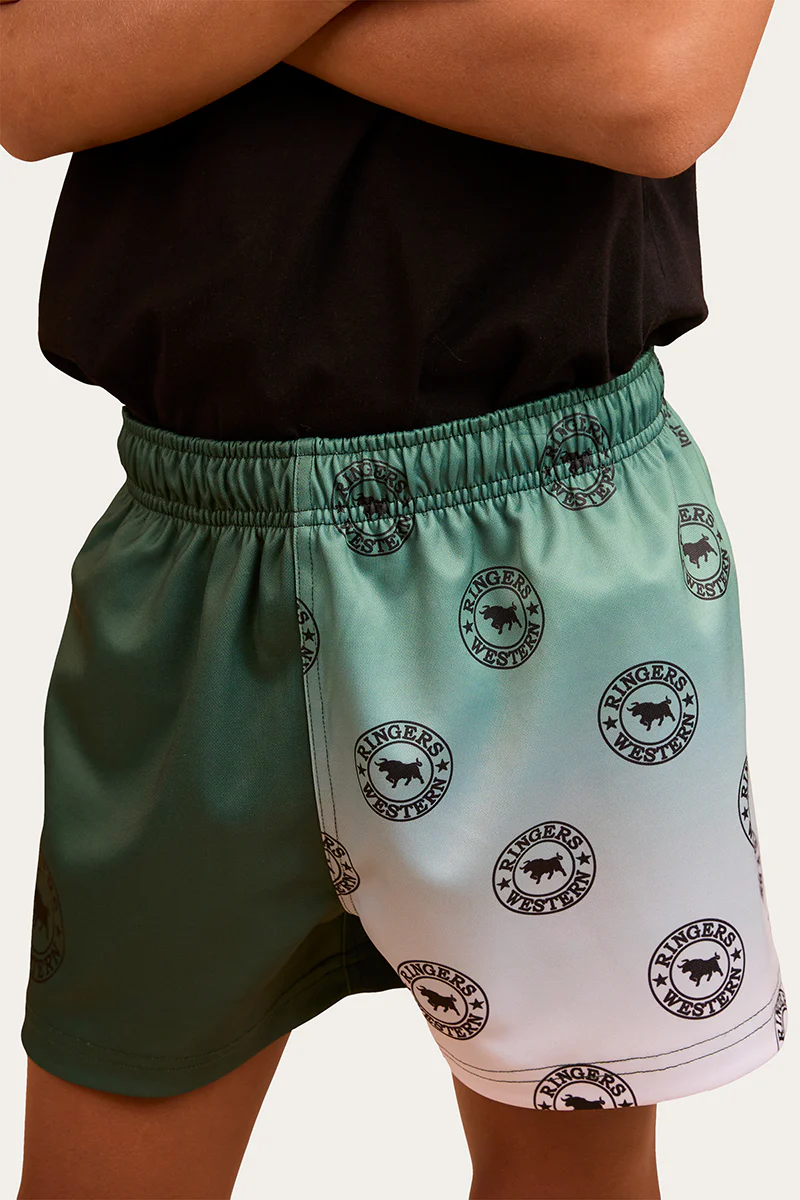 Signature Bull Kids Footy Short - Pine