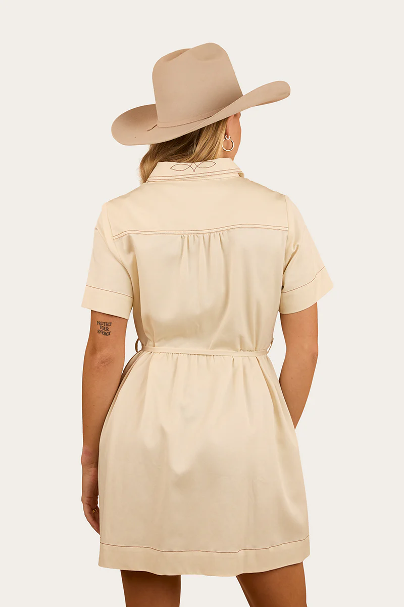 Eloise Womens Shirt Dress - Off White