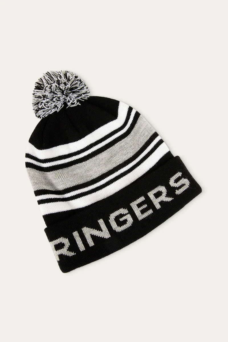 Cradle Mountain Beanie - Black/White/Grey