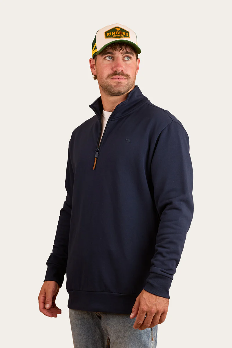Strand Mens 1/4 Zip Crew - Navy