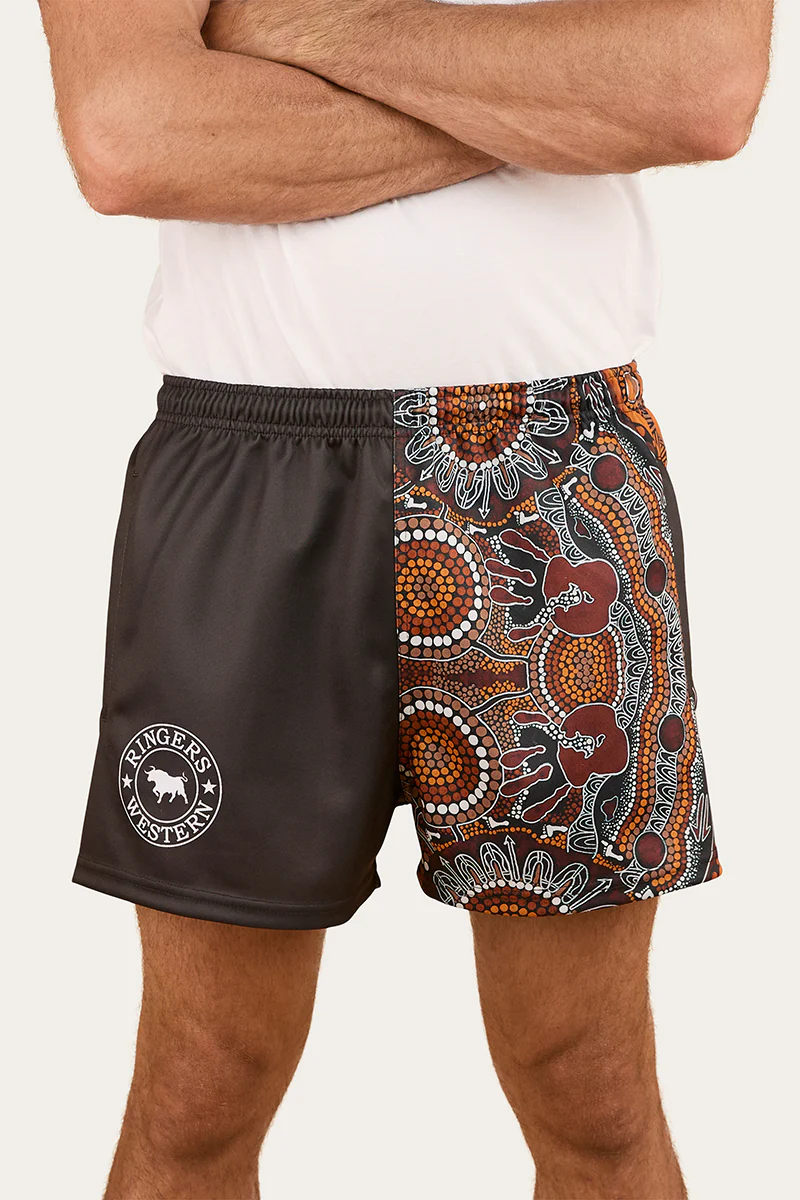 Walkabout Warrior Footy Short - Charcoal / Multi