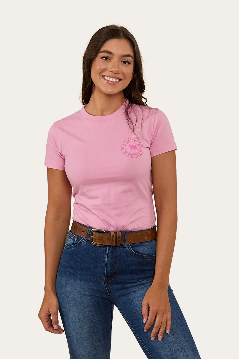 Signature Bull Womens Classic Fit T-Shirt - Pastel Pink/Candy