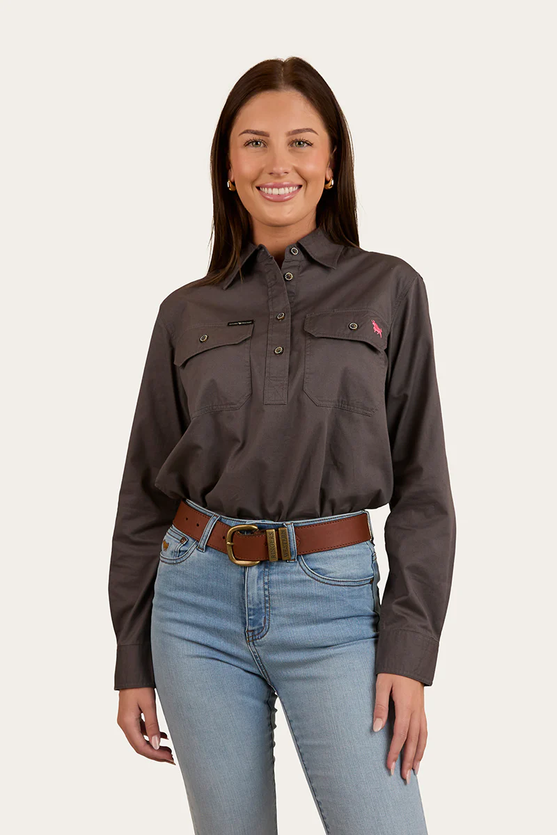 Condora Womens Half Button Work Shirt - Magnum