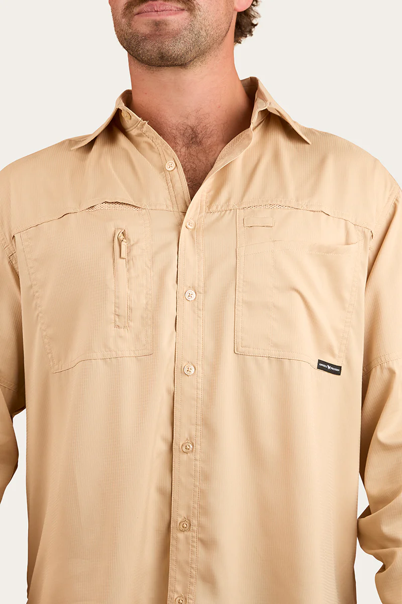 Bennetts Unisex Fishing Shirt - Dark Sand