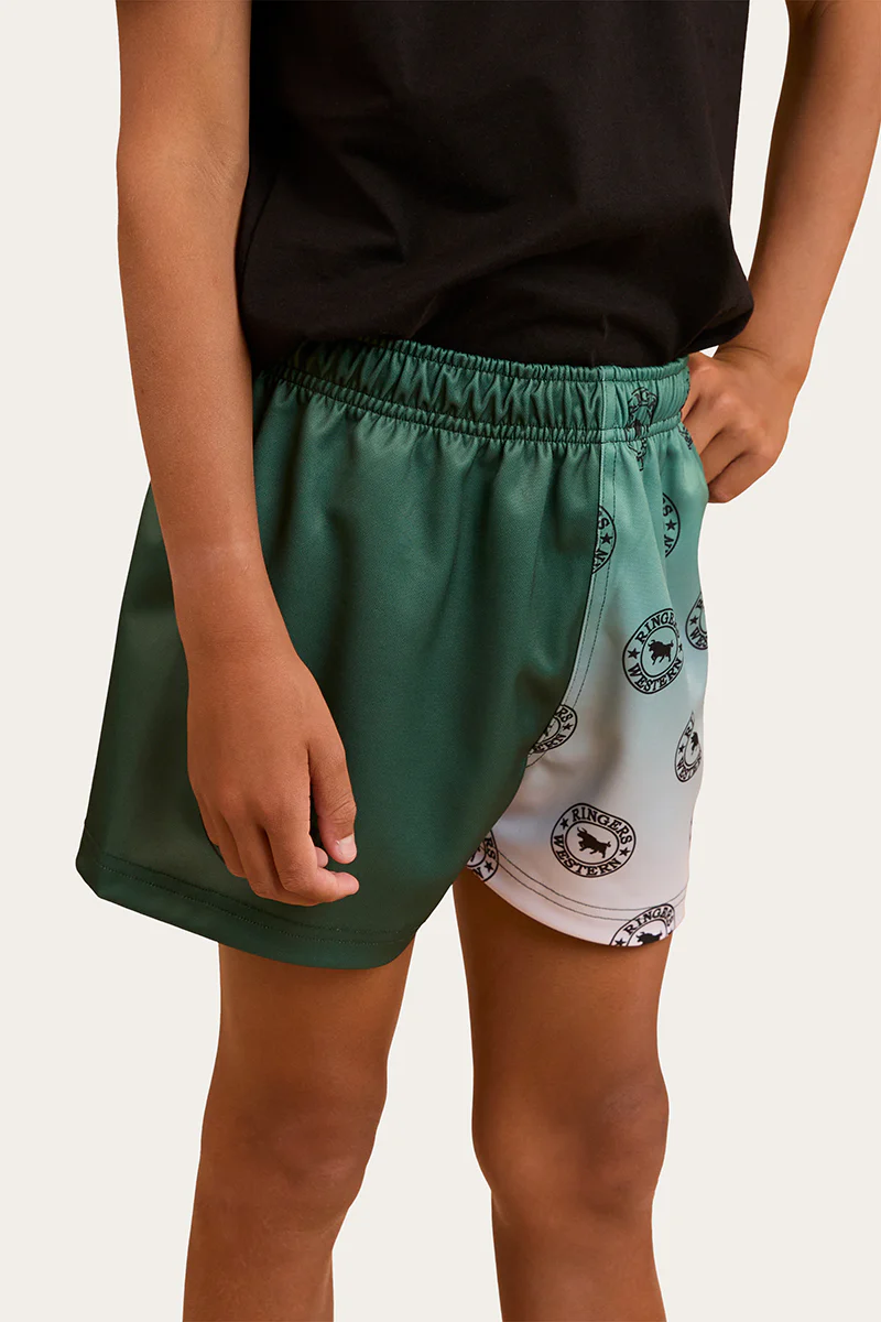 Signature Bull Kids Footy Short - Pine