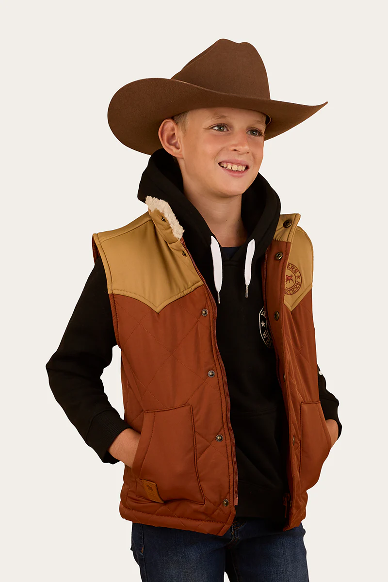 Kynuna Kids Puffer Vest - Tobacco / Tan