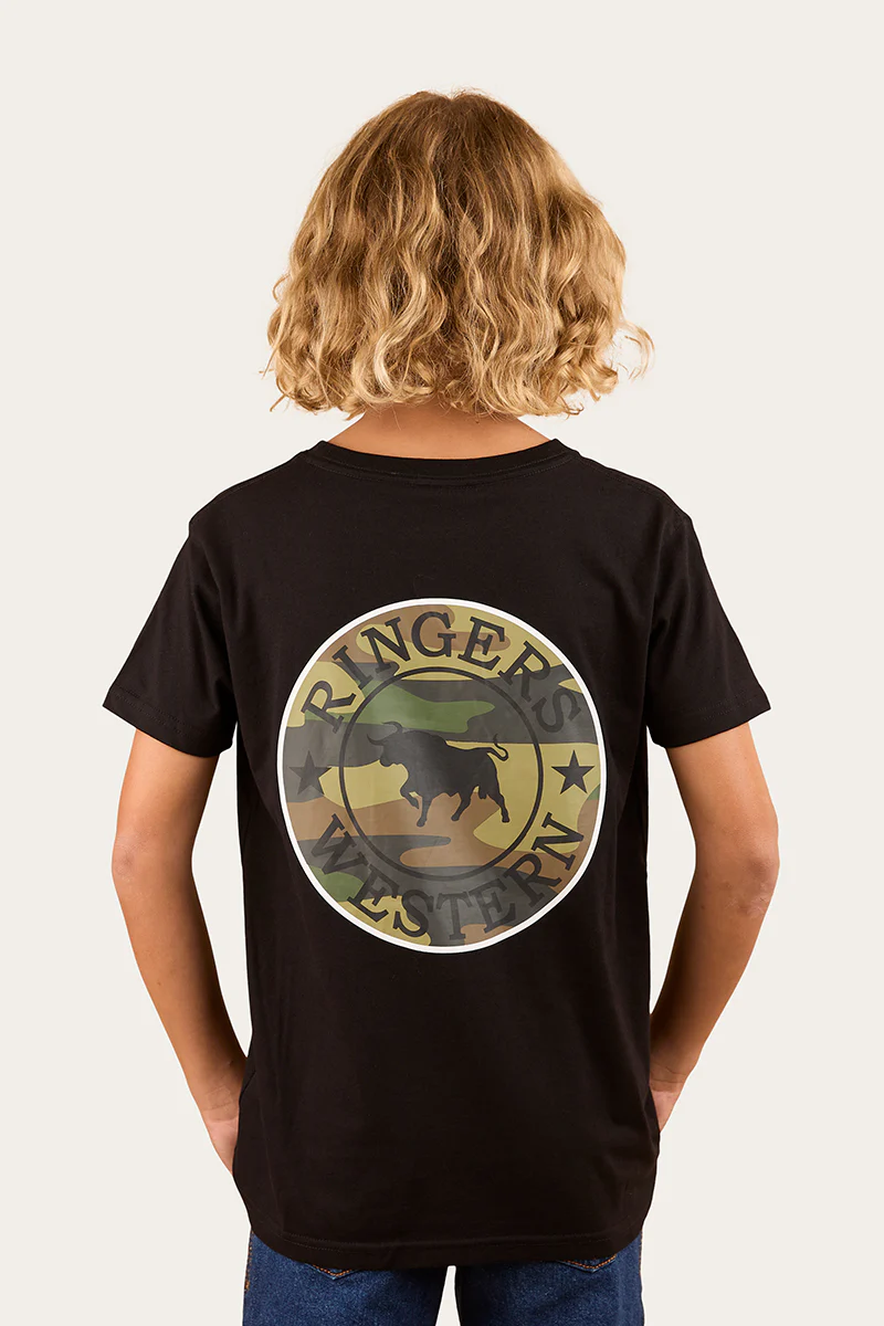 Signature Bull Kids Classic Fit T-Shirt - Black/Camo