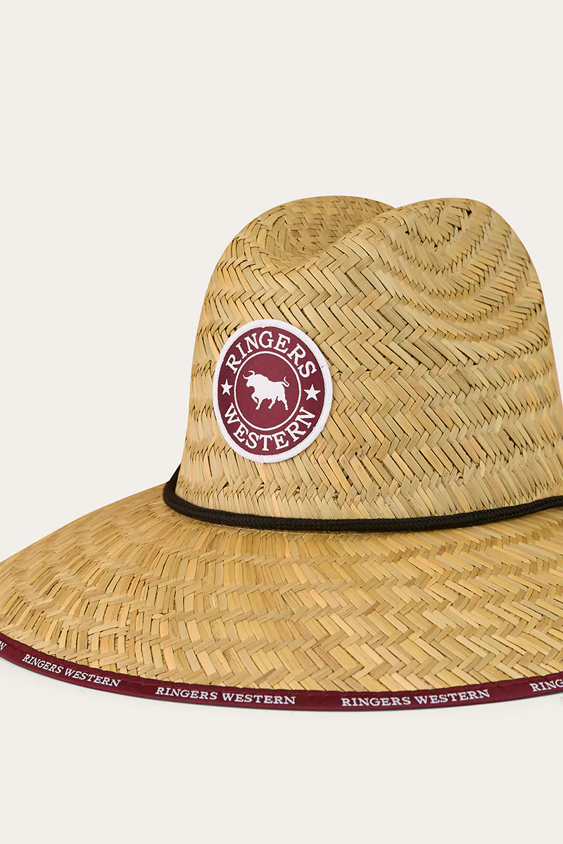 Paddy Straw Hat - Burgundy