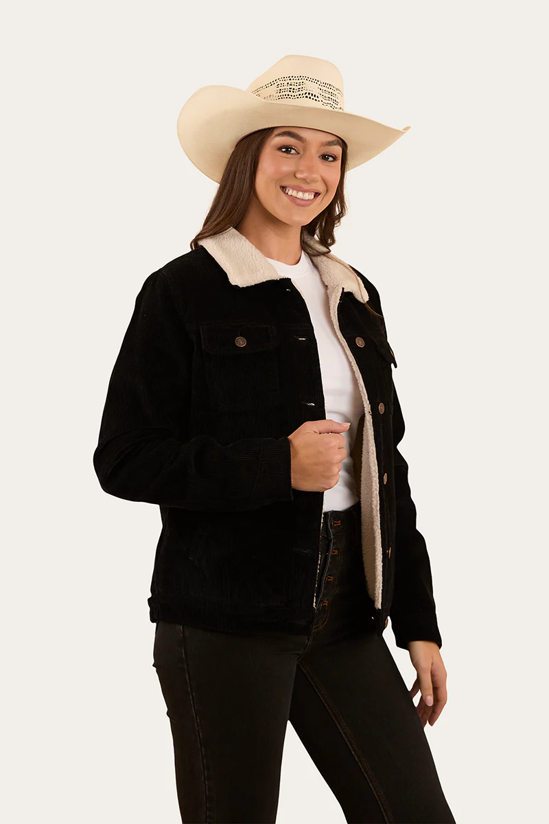 Mayfield Womens Cord Jacket - Washed Black