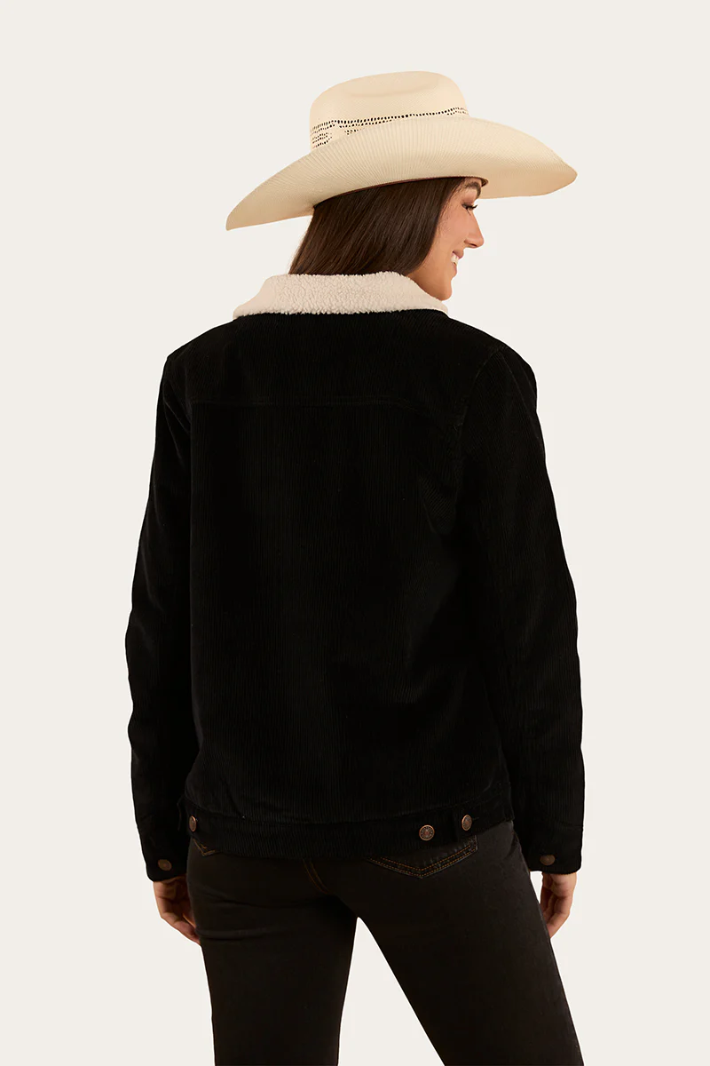 Mayfield Womens Cord Jacket - Washed Black