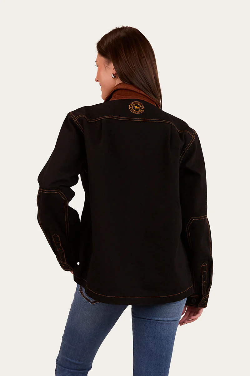 Leighton Womens Overshirt - Washed Black