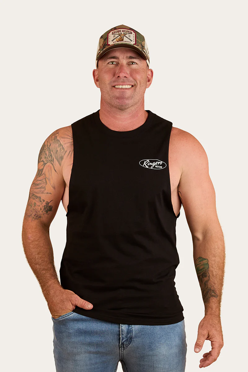 Mud Sweat Beers Mens Muscle Tank - Black