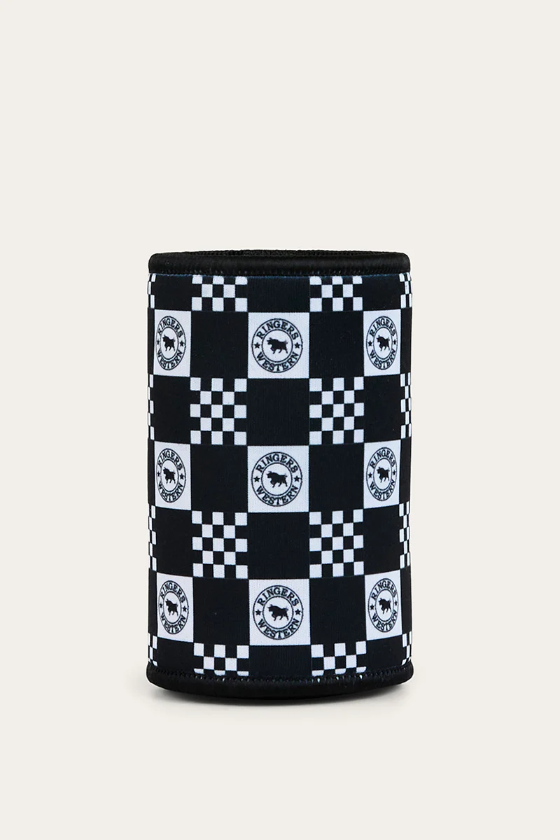 RW Check Stubby Cooler - Navy