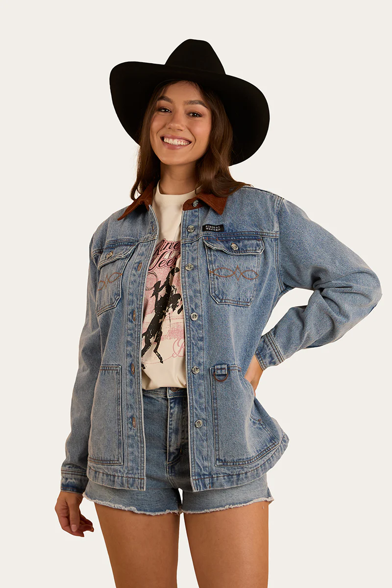 Rosebrook Womens Overshirt - Light Wash Blue