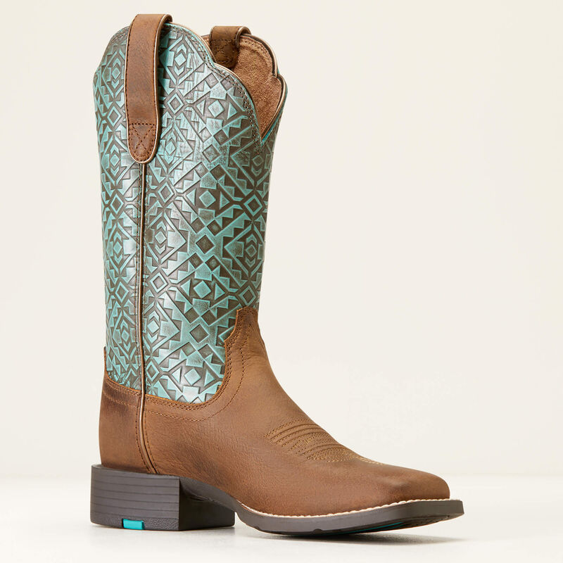 Round Up Wide Square Toe Western Boot