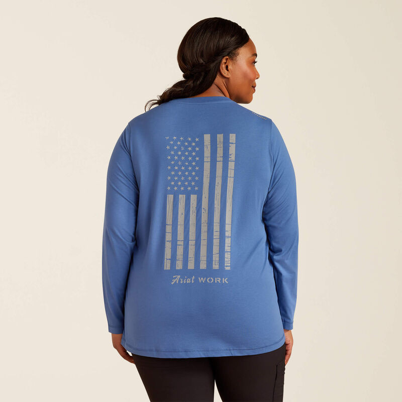 Rebar Workman Reflective Flag T-Shirt