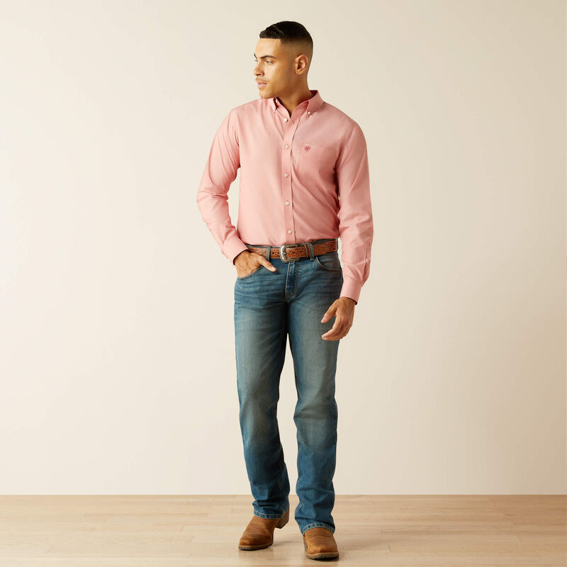 Wrinkle Free Solid Fitted Shirt