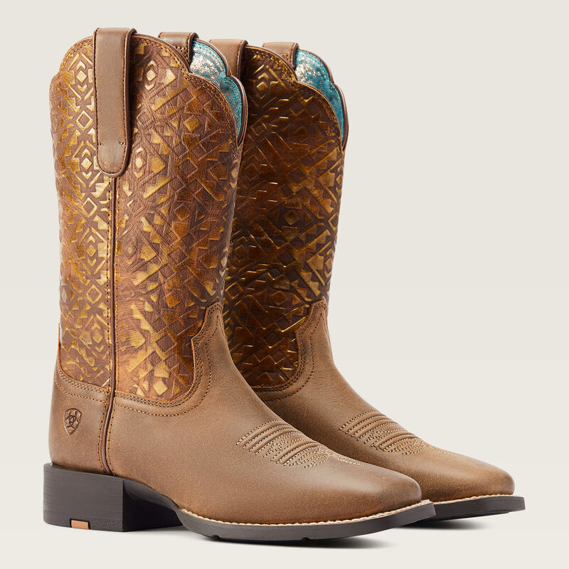 Round Up Wide Square Toe Western Boot