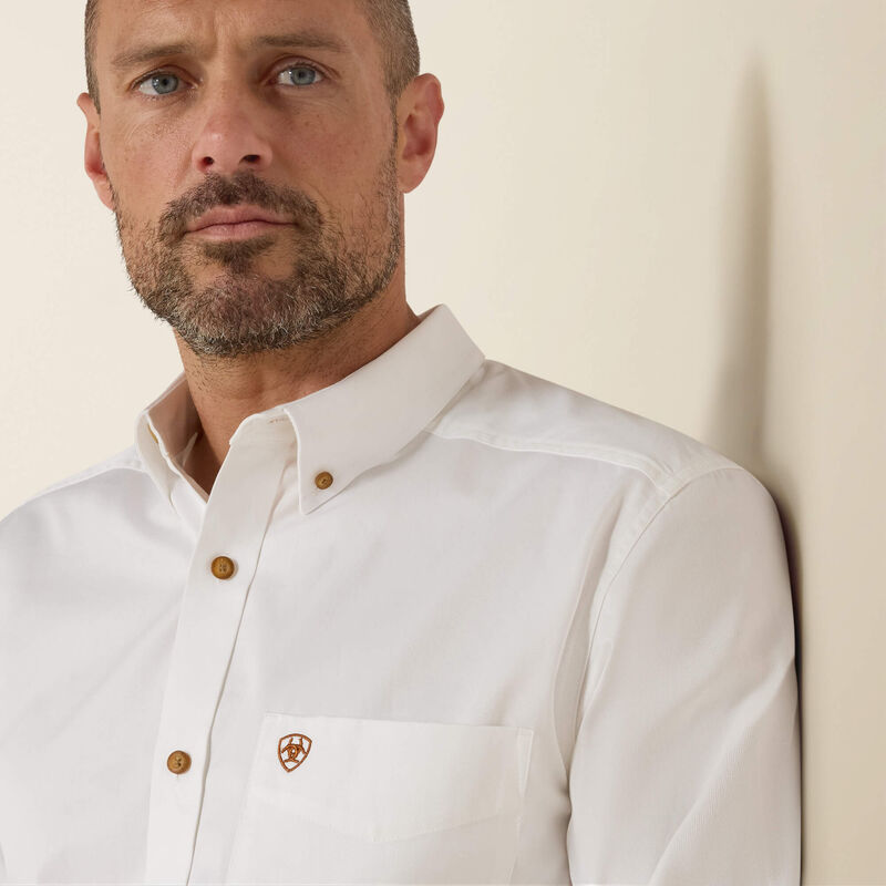 Solid Twill Fitted Shirt