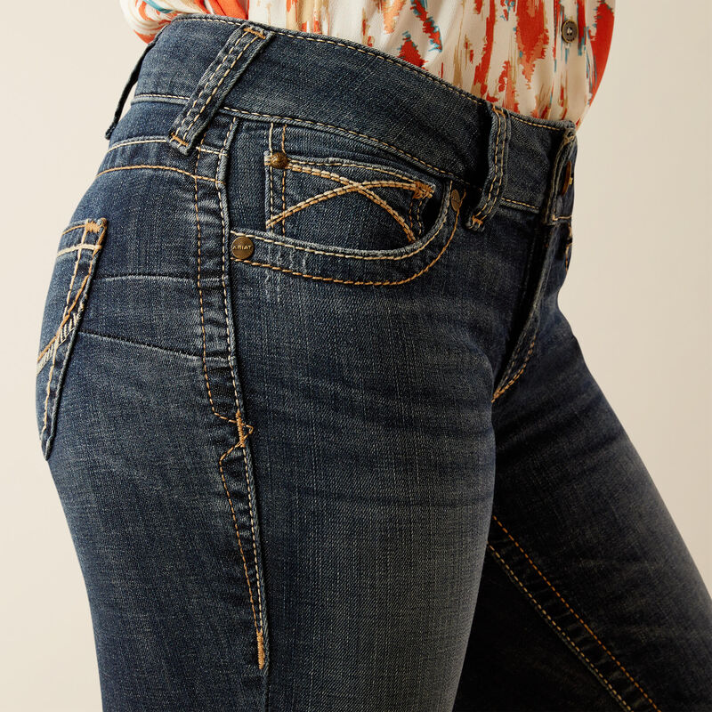 Mid Rise Lilla Boot Cut Jeans