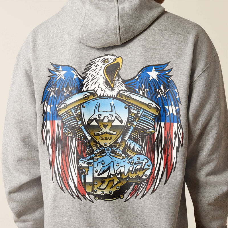 Rebar Workman Moto Eagle Hoodie