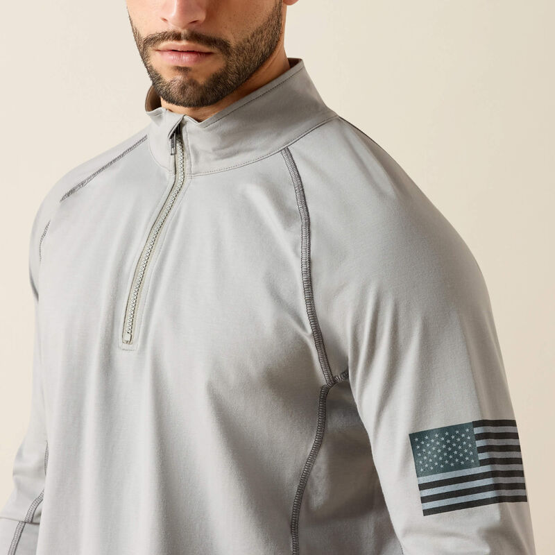 FR Combat Stretch Patriot 1/4 Zip Work Shirt