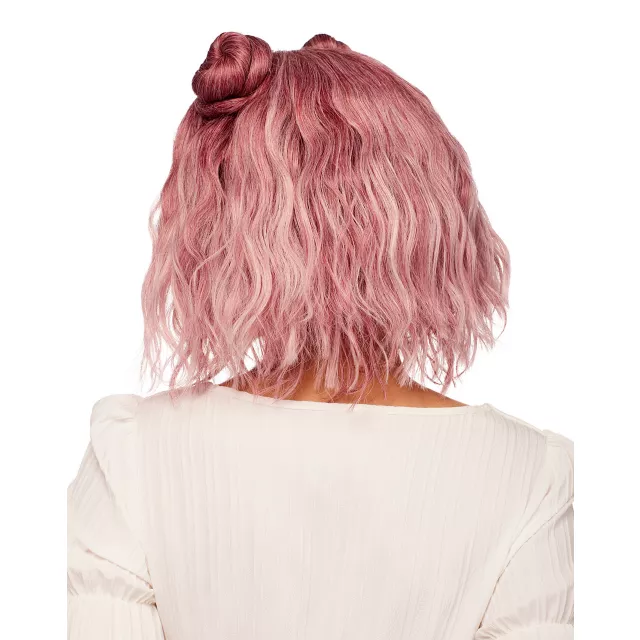 Purple Wavy Buns and Bangs Wig