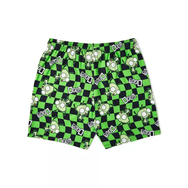 GIR Checkered Lounge Shorts - Invader Zim