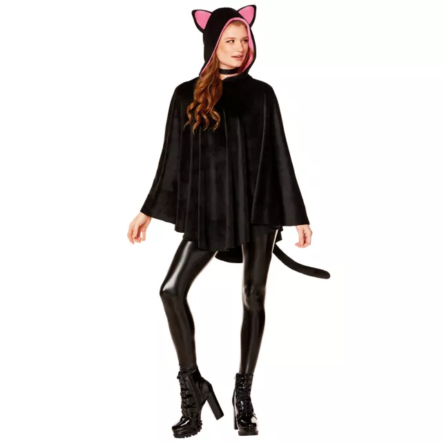 Adult Cat Poncho with Hood