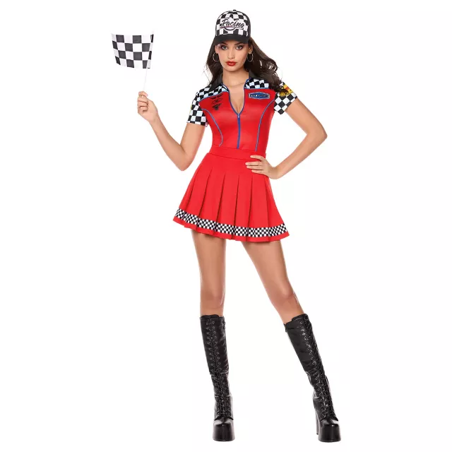 Adult Pit Crew Uniform Dress Costume