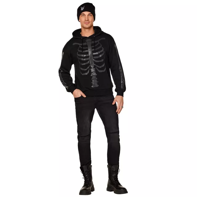 Adult Black Skeleton Hoodie