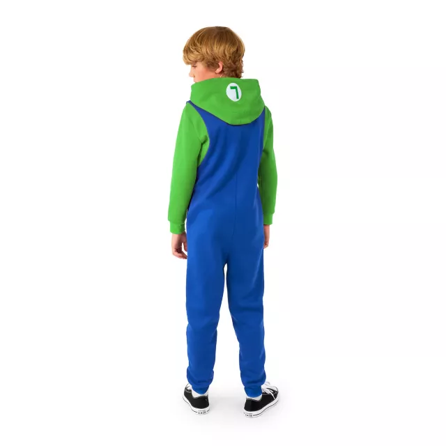 Kids Luigi Hooded Jumpsuit - Super Mario Bros.