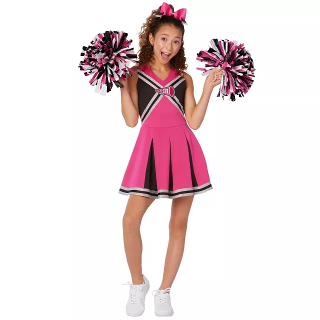 Kids Pink Cheerleader Costume
