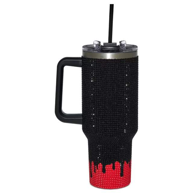 Art the Clown Bling Tumbler with Straw 40 oz. - Terrifier