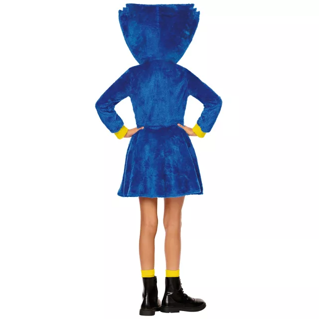 Kids Huggy Wuggy Hooded Dress Costume - Poppy Playtime