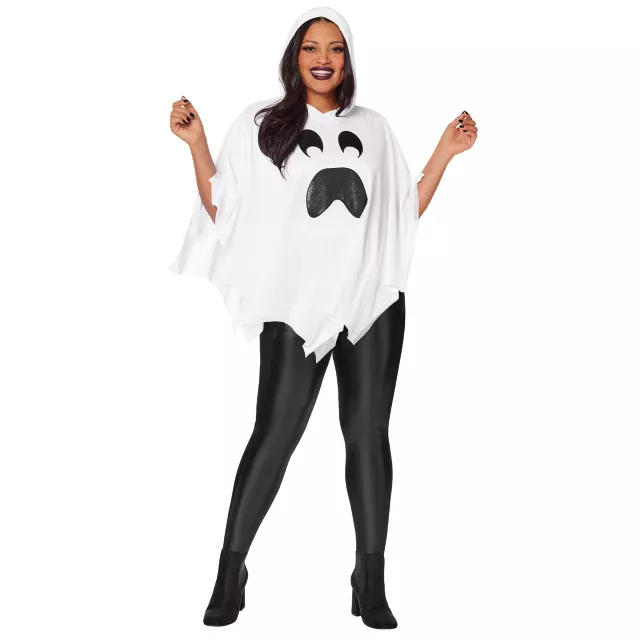Adult Ghost Plus Size Poncho