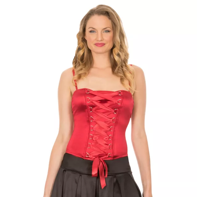 Red Lace Up Corset