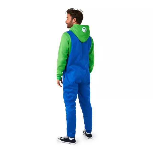 Adult Luigi Hooded Jumpsuit - Super Mario Bros.