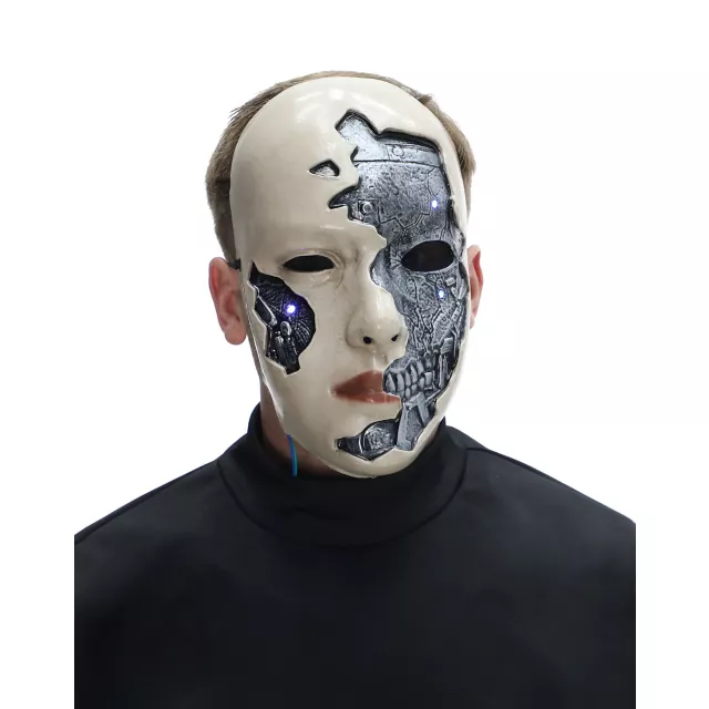 Light-Up Bot Half Mask