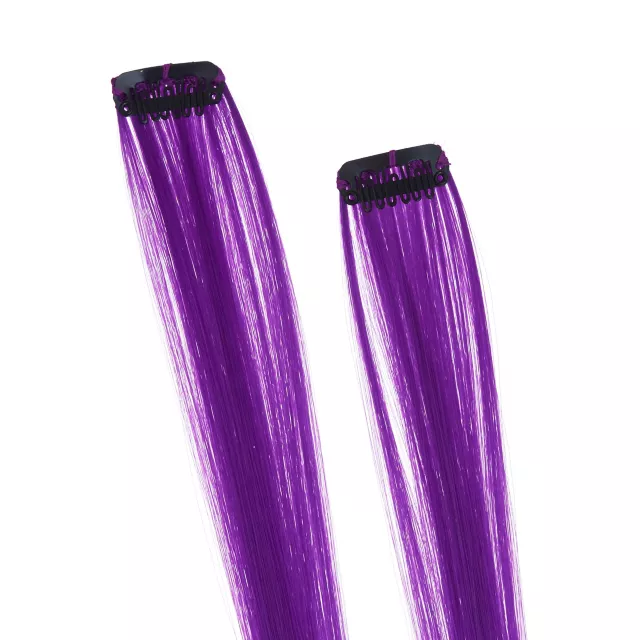 Purple Clip In Hair Extensions