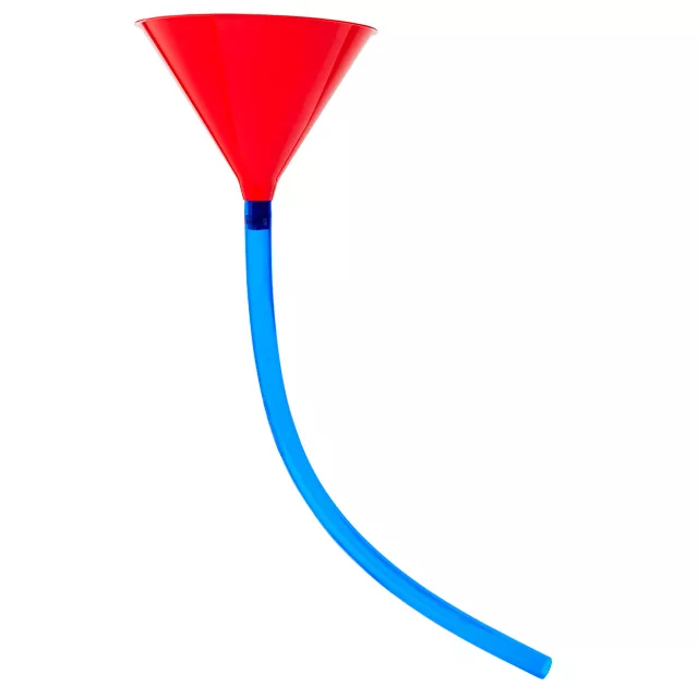 Red and Blue Beer Funnel