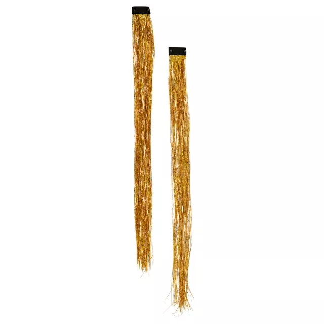 Gold Tinsel Hair Extensions
