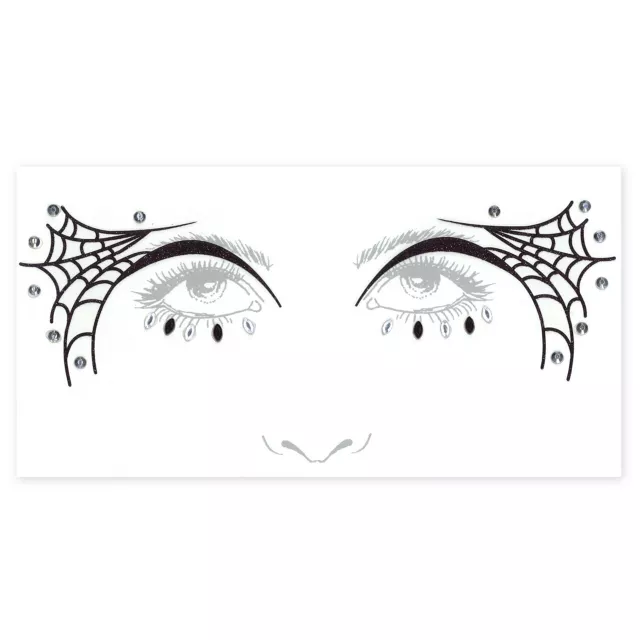 Spider Web Face Tattoo Decal