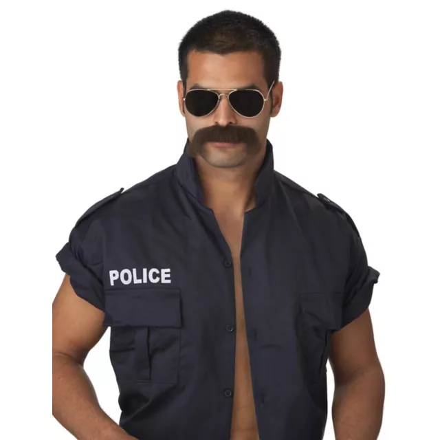 Brown Cop Mustache