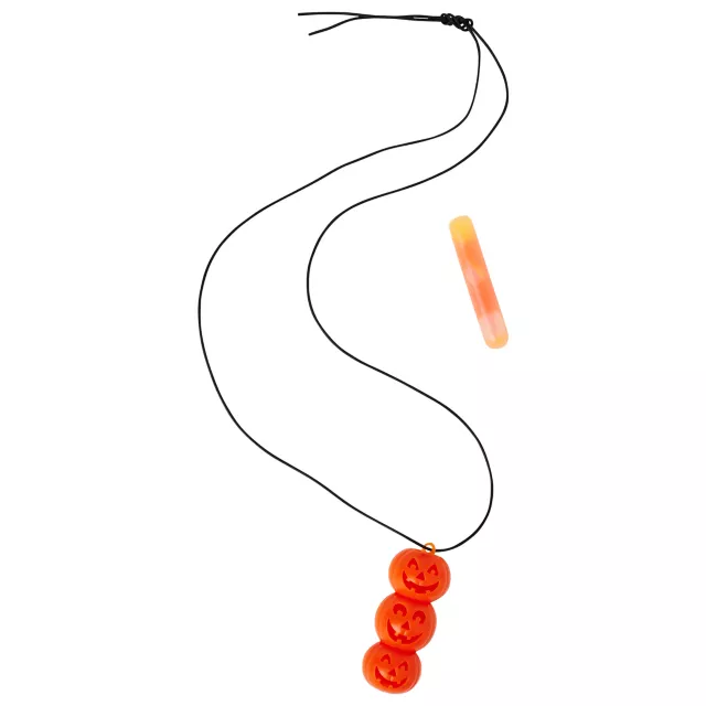 Jack-O-Lantern Glow Stick Necklace