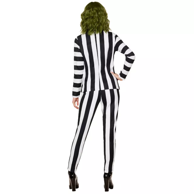 Adult Pinstripe Beetlejuice Plus Size Suit Costume