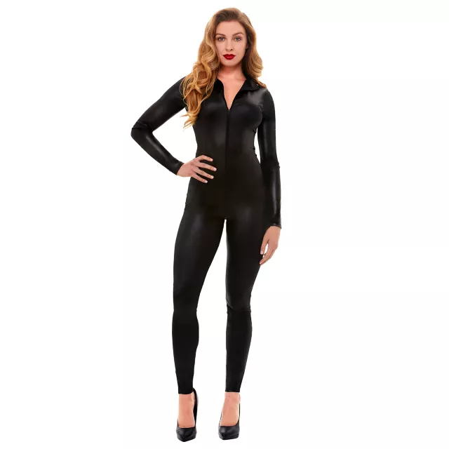 Black Wetlook Catsuit