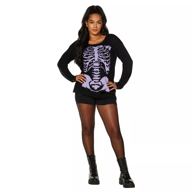Distressed Skeleton Sweater