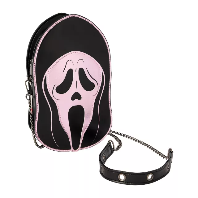 Ghost Face Pink Metallic Crossbody Bag